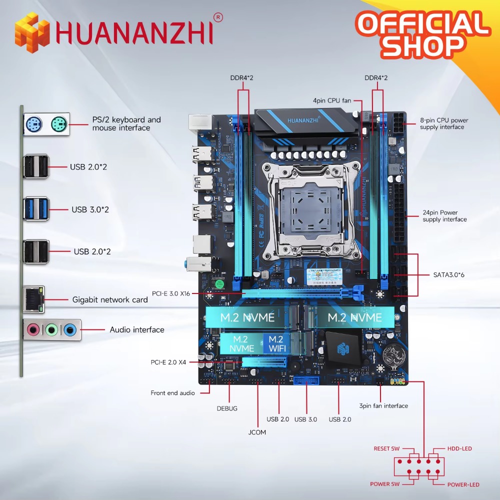 HUANANZHI X99 QD4 LGA 2011-3 X - E5 2696 V3 incelemesi ve fiyatı